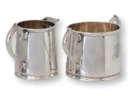 1940s Walker & Hall Cruise Liner Cream & Sugar Set