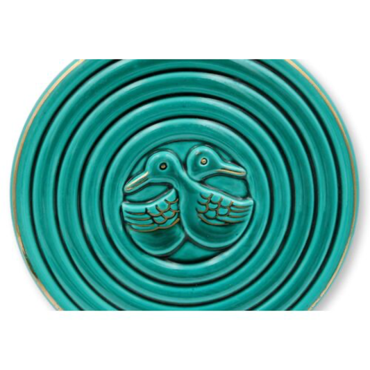 1930s French Majolica Duck Serving Set