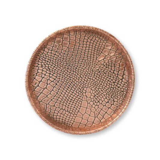 Midcentury English Copper Alligator Serving Tray