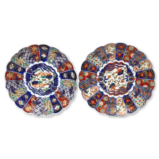 Pair of Antique Japanese Imari Chargers, C.1880