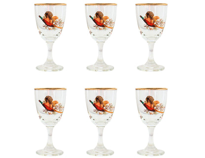 Midcentury English Pheasant Cocktail Set