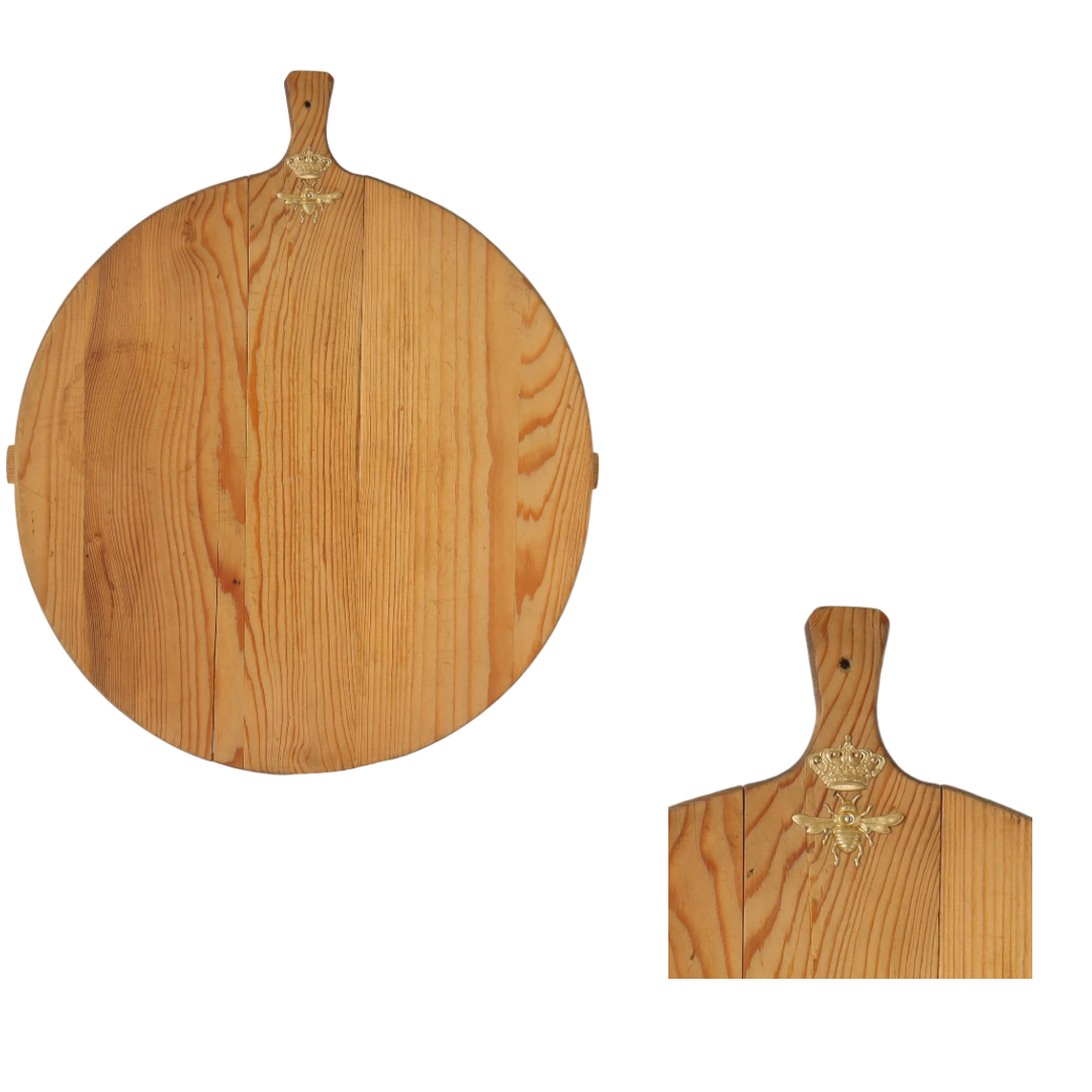 Midcentury French Charcuterie Board w/ Brass Queen Bee