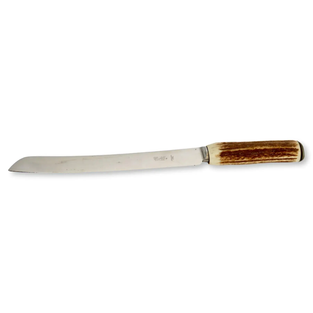 Midcentury Horn Handled Bread Knife