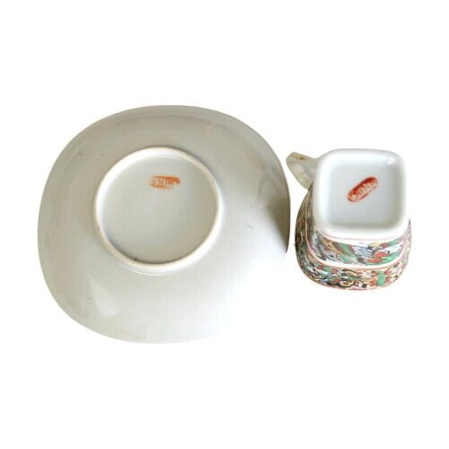 Antique Hand-Painted Porcelain Chinese Thousand Butterfly Espresso Cups