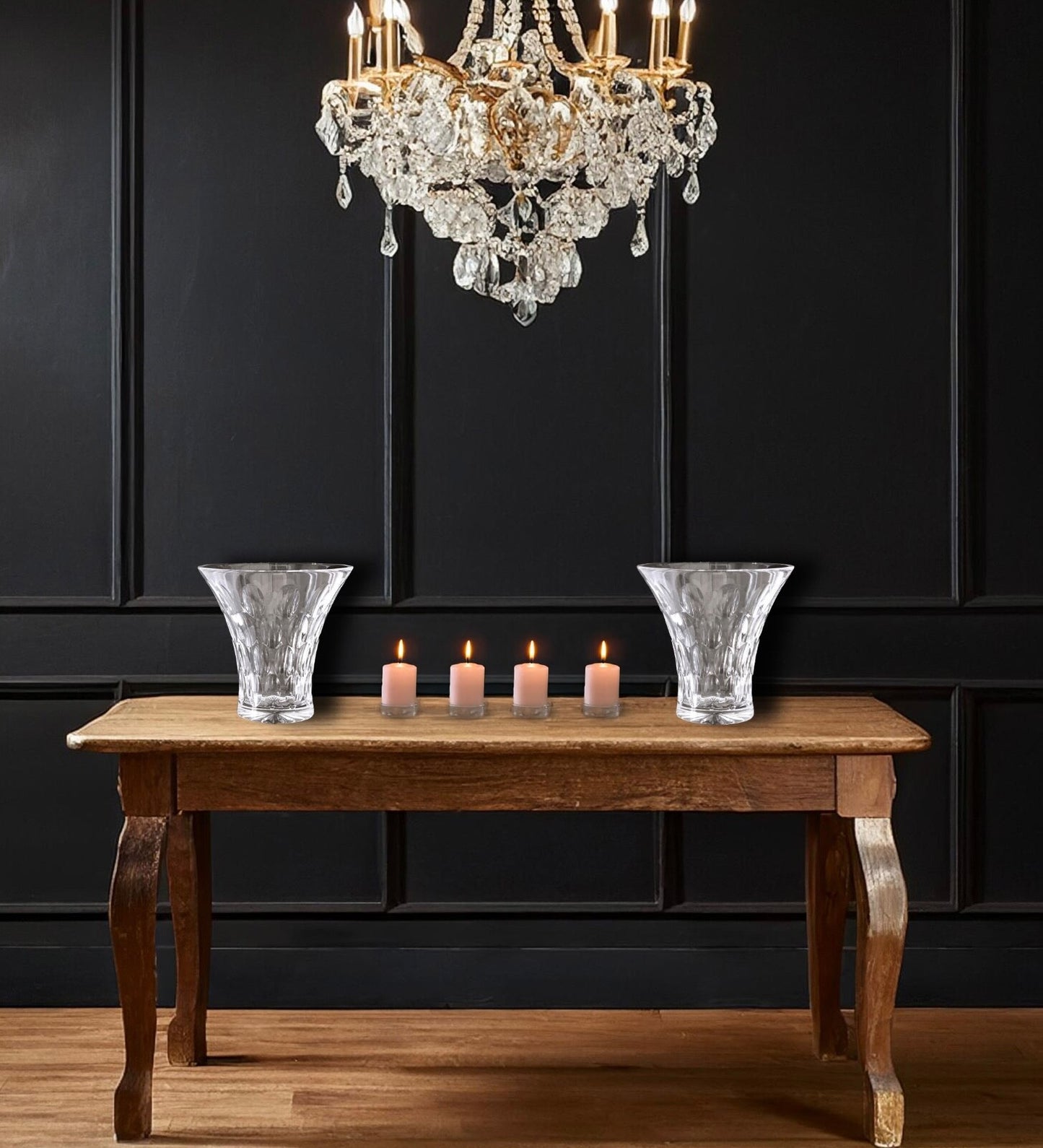 Pair of William Yeoward Cut Crystal Vases