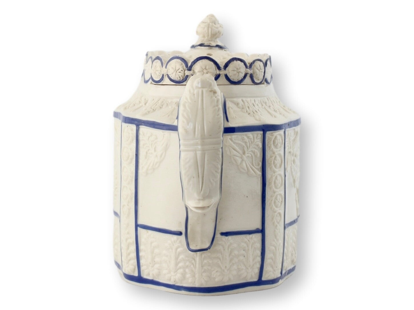 Rare C. 1800 Castleford Teapot w/ American Eagle, Feldspathic Stoneware