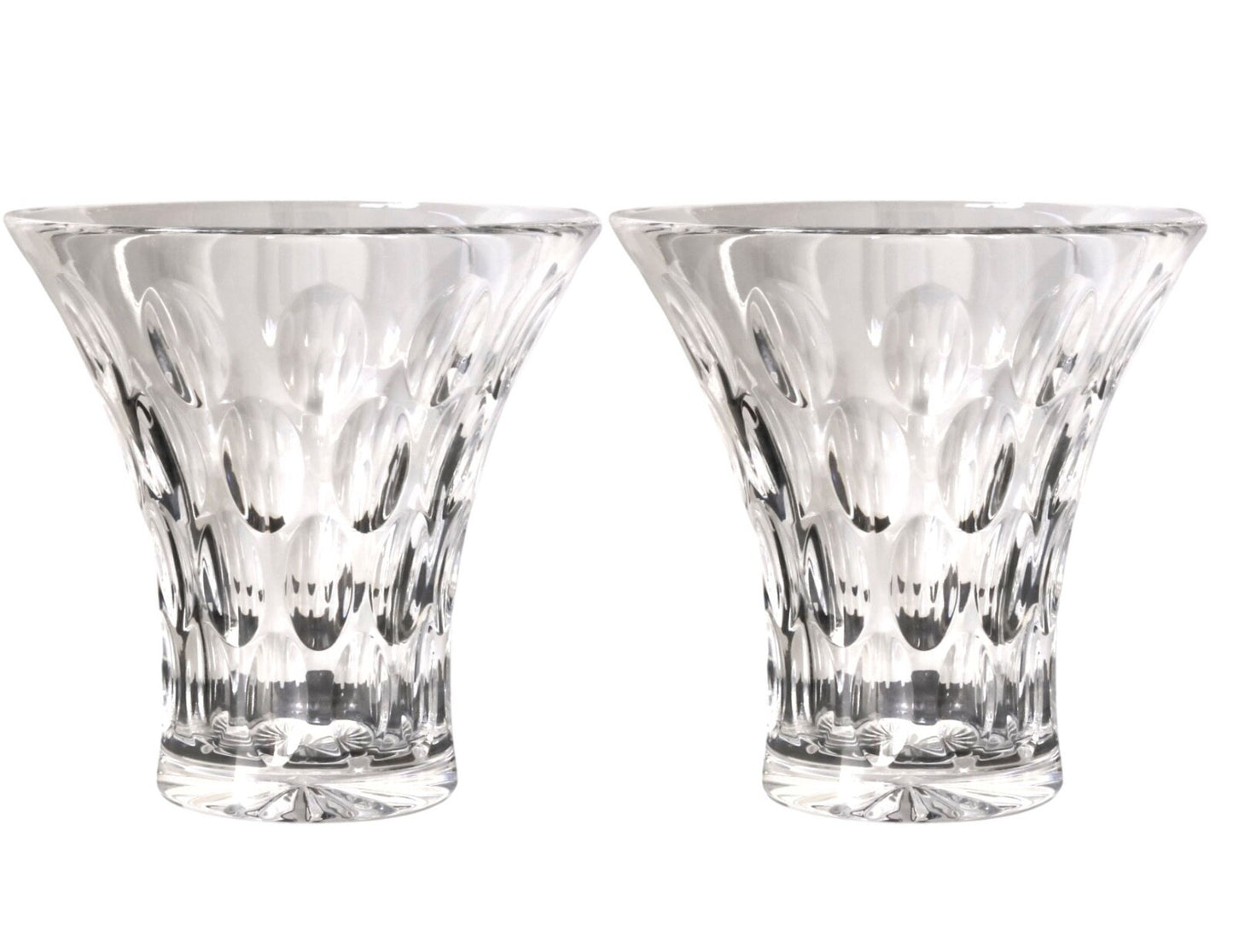 Pair of William Yeoward Cut Crystal Vases
