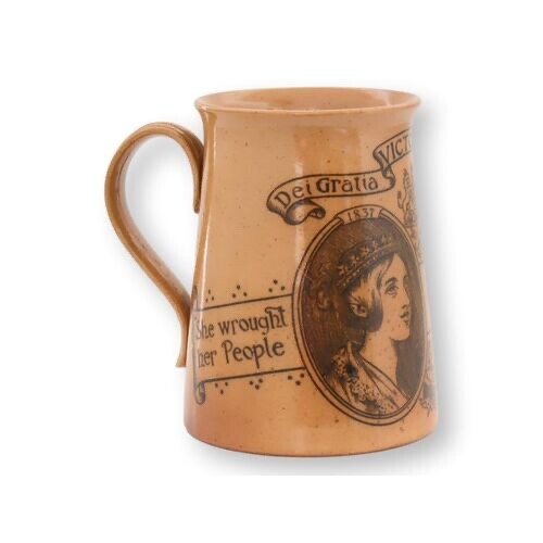 1897 Queen Victoria Diamond Jubilee Mug | Doulton Lambeth