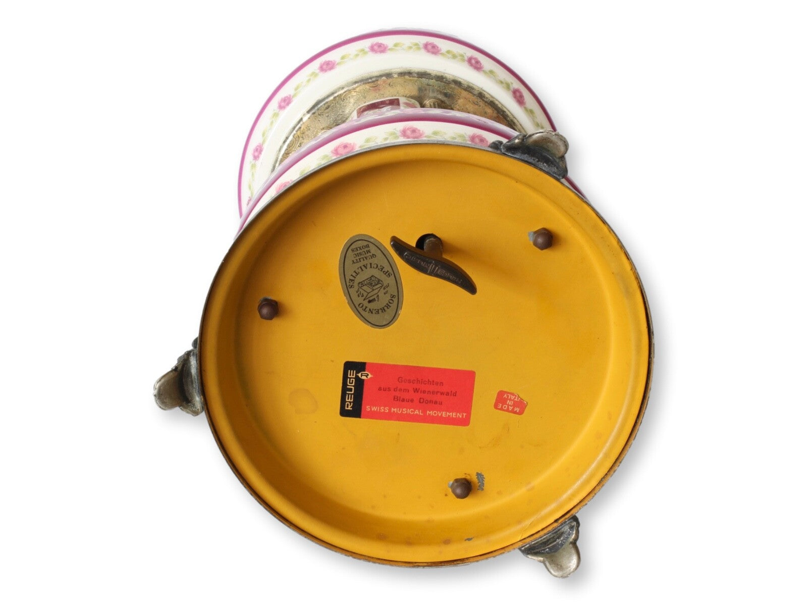 Rare Reuge Porcelain Musical Carousel Cigarette Dispenser