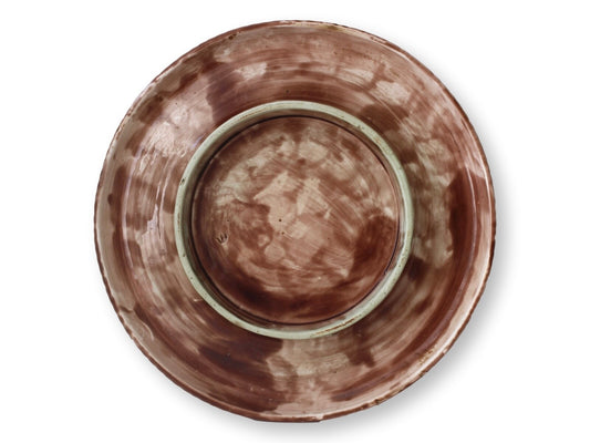 Antique Late 1900s English Majolica Pineapple Bread Plate