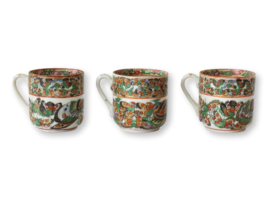 Chinese Export Thousand Butterfly Espresso Set, Service for 12