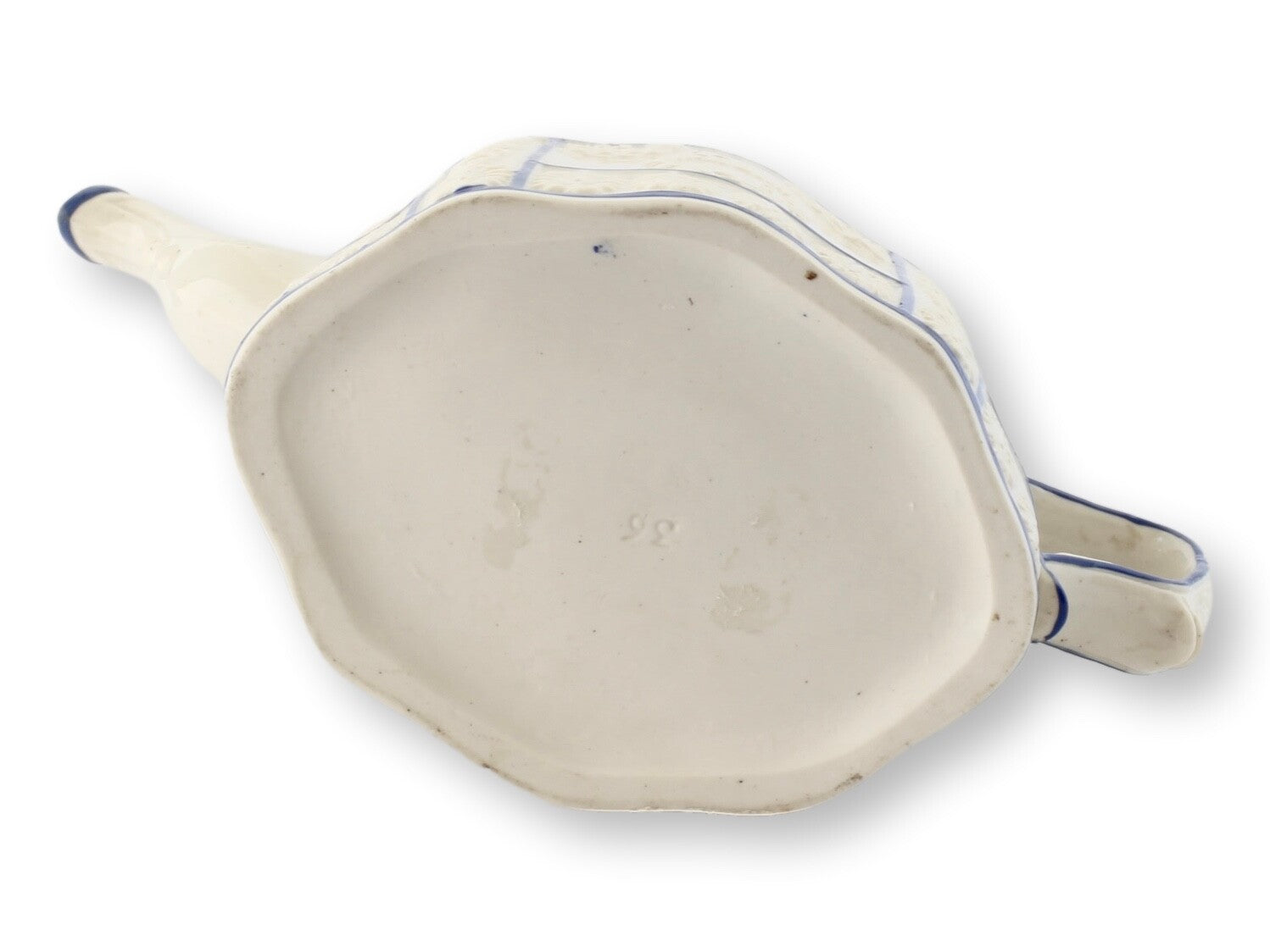 Rare C. 1800 Castleford Teapot w/ American Eagle, Feldspathic Stoneware