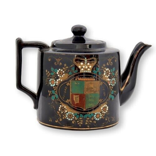 1897 Queen Victoria Diamond Jubilee Jackfield Glaze Teapot