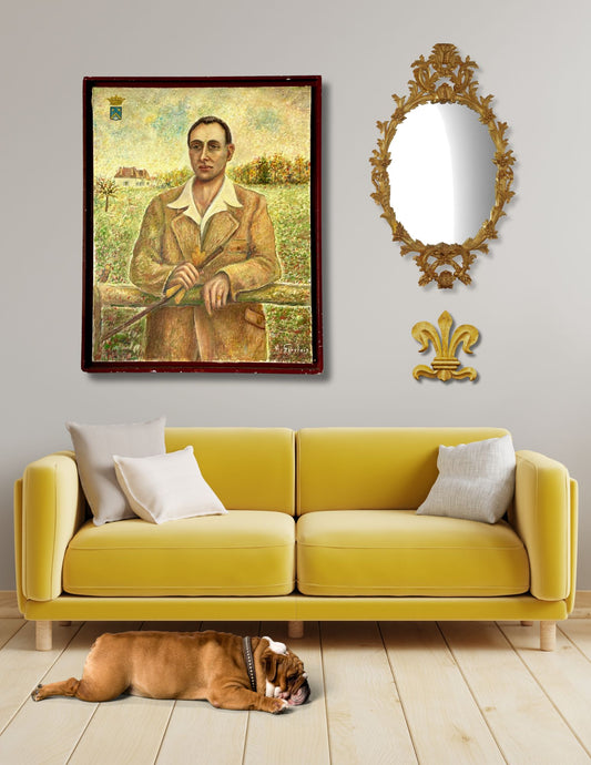 Antique Large Portrait of a French Marquis