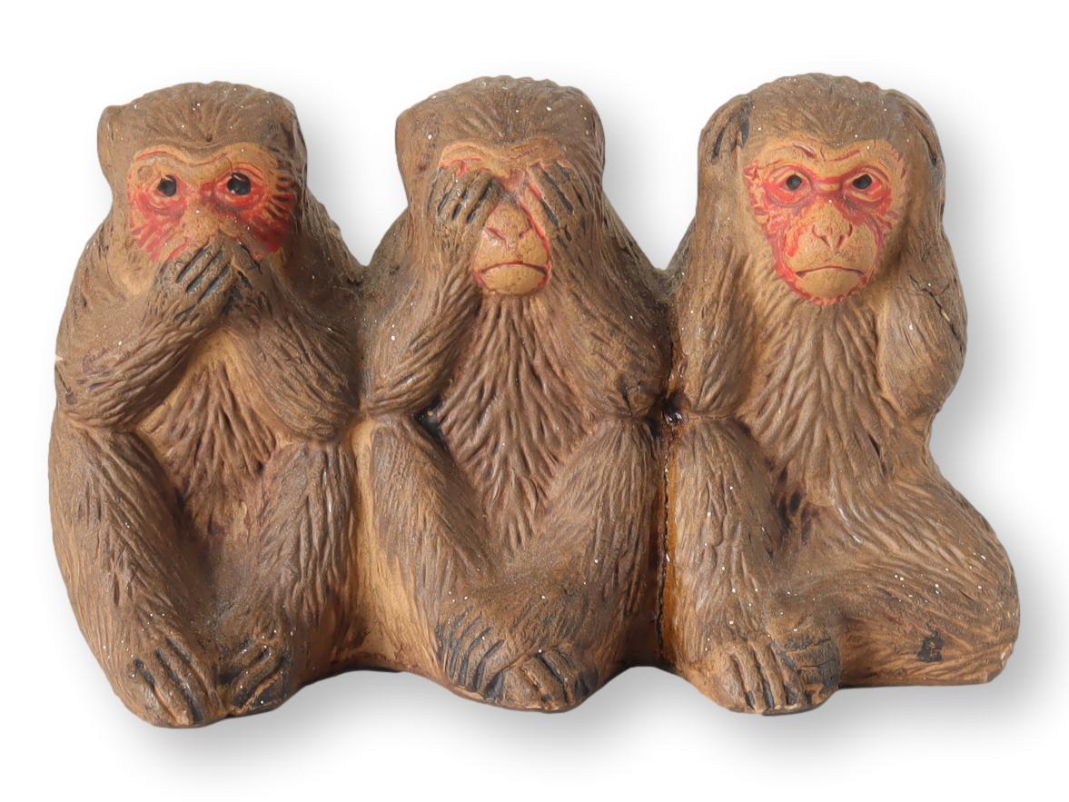 Midcentury See, Speak, Hear No Evil Monkey's