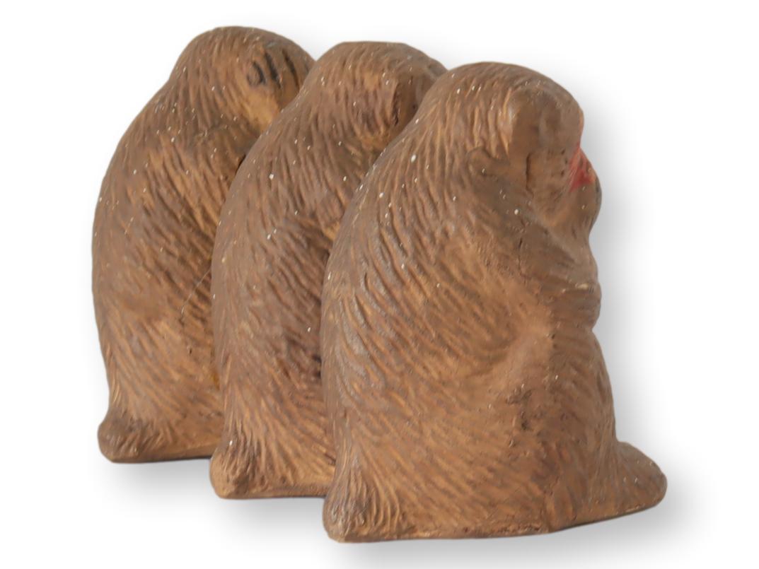 Midcentury See, Speak, Hear No Evil Monkey's