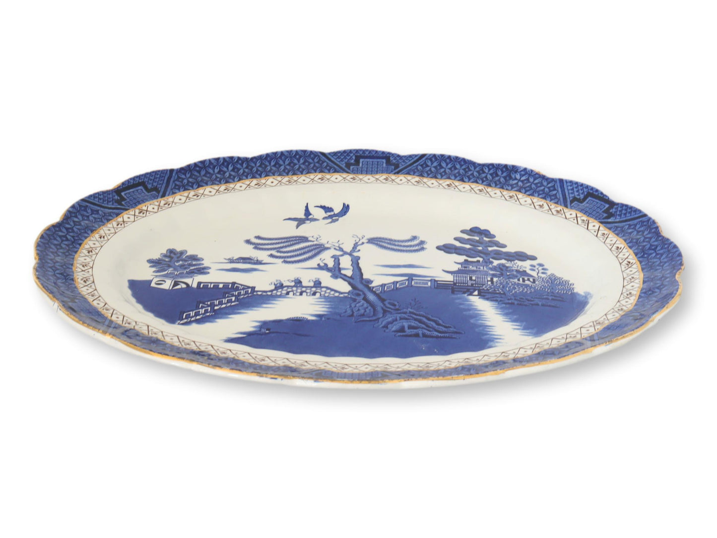 Midcentury English Booth's Real Old Willow Platters, Set of 3