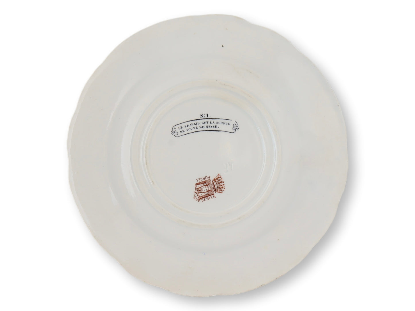 Antique French Rebus Puzzle Plate, C. 1880