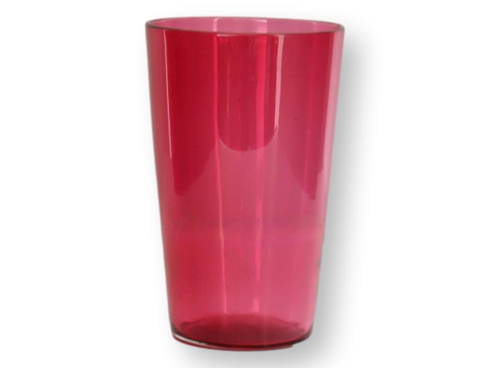 Antique English Cranberry Victorian Tumblers, Set of 4