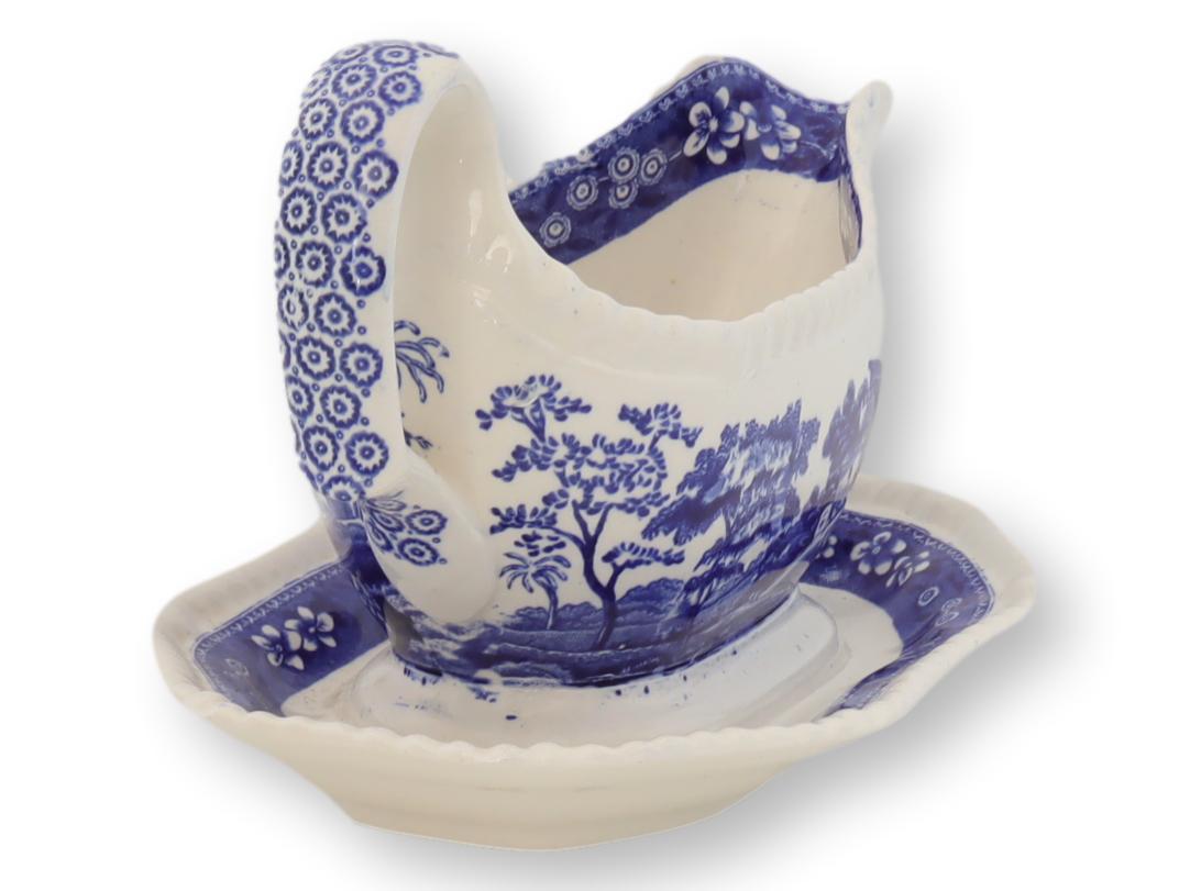 Antique Spode's Tower Meat Platter & Gravy Boat