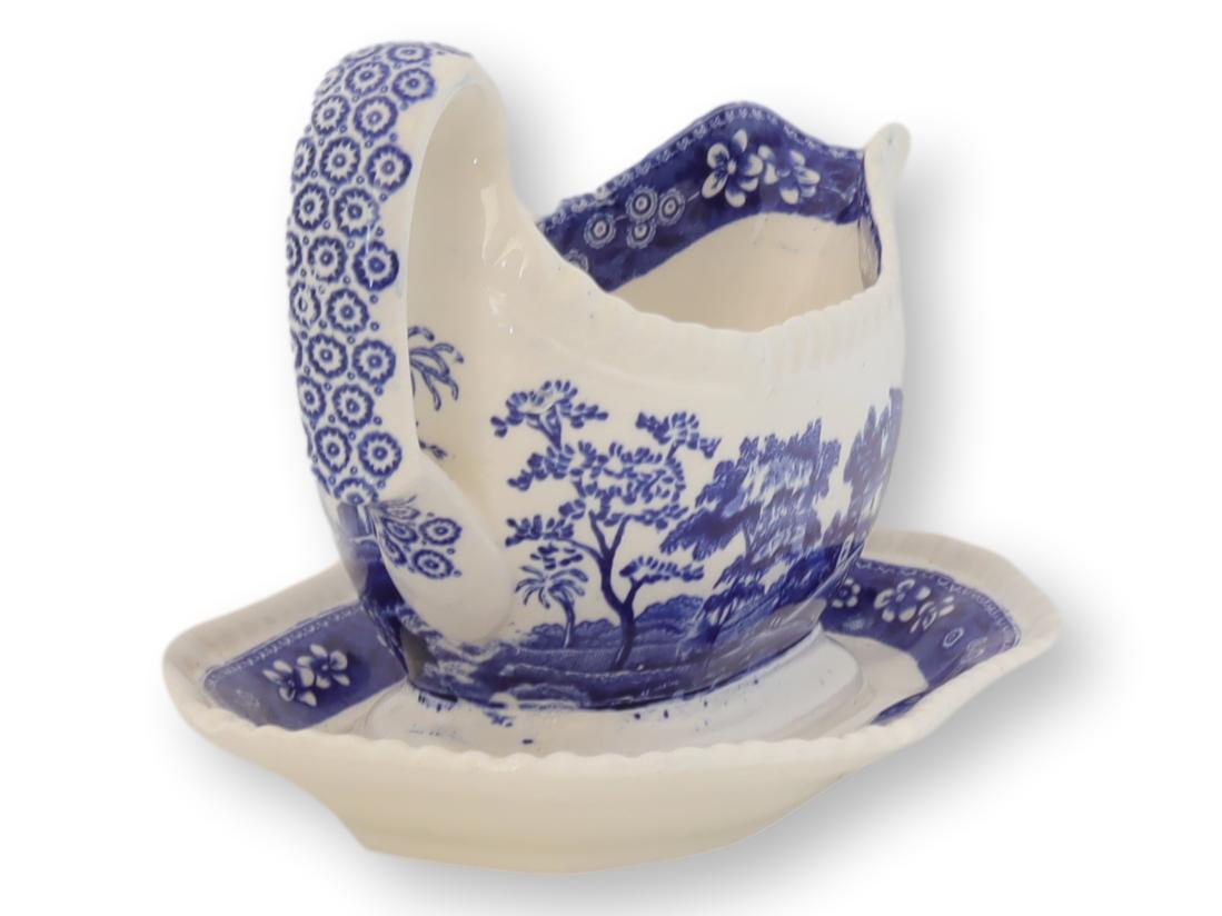 Antique Spode's Tower Meat Platter & Gravy Boat