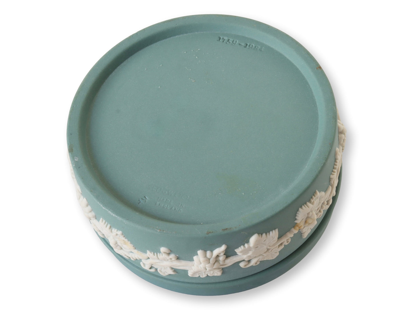 Wedgwood Teal Jasperware Lidded Trinket Box