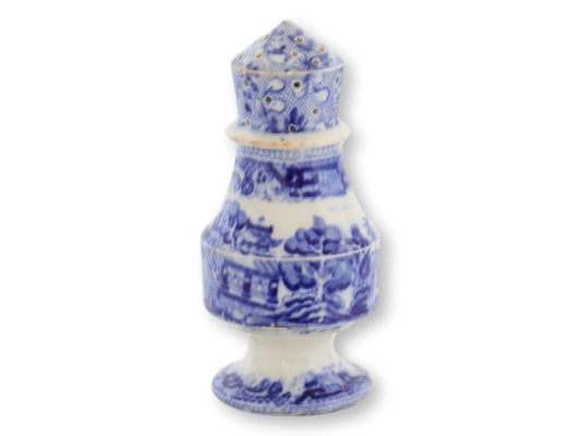 1850s Pearlware Willow Pepper Pot