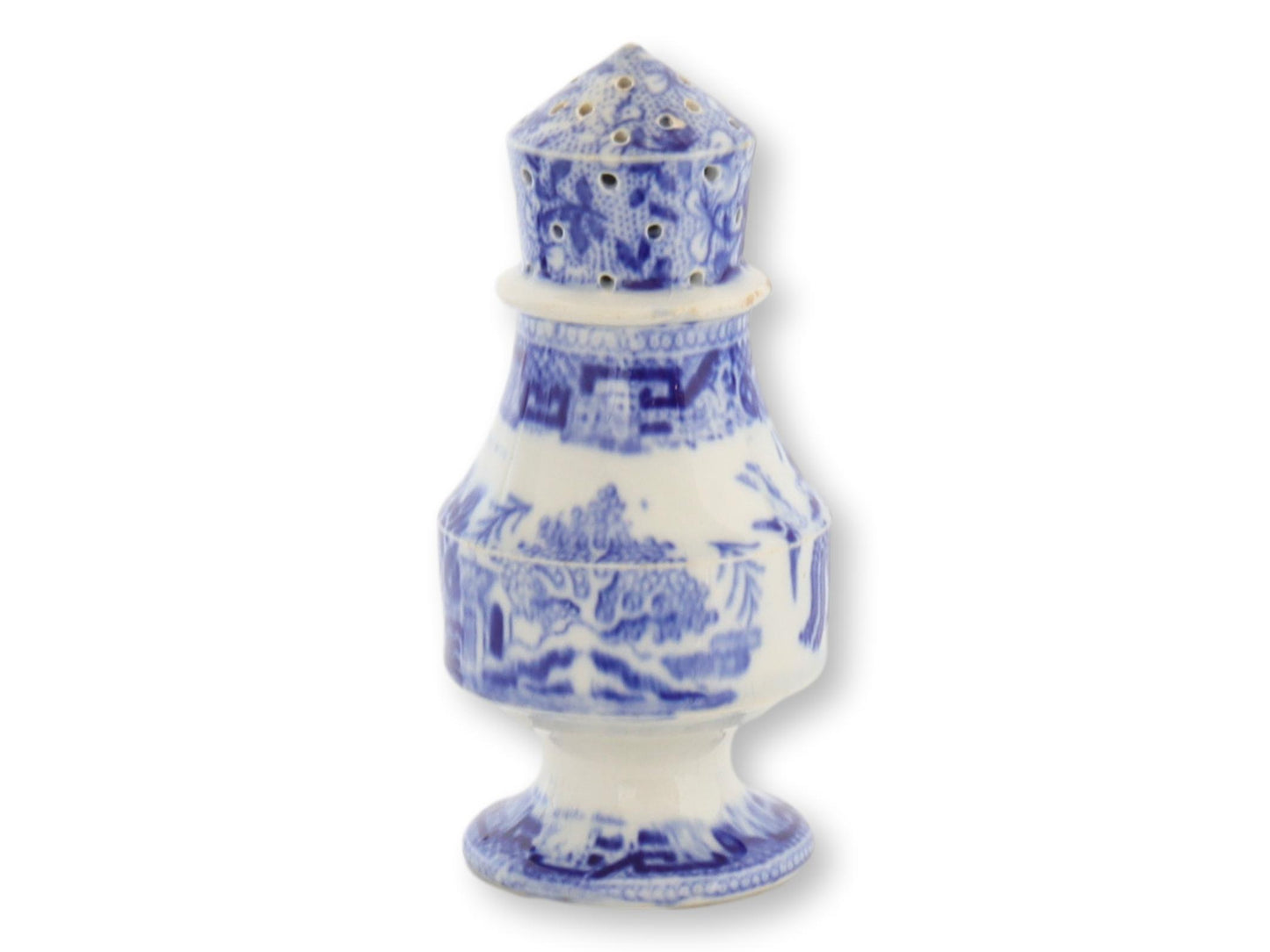 1850s Pearlware Willow Pepper Pot