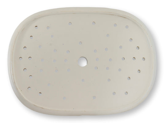 19th-Century Staffordshire Blue & White Meat Strainer