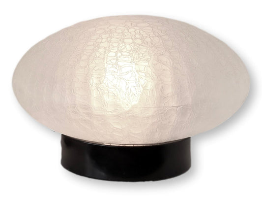 Midcentury Sculptural Crackle Glass Console Lamp