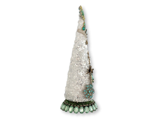Midcentury Rhinestone Holiday Tree in Teal & Aqua — Tiffany’s Window Glam