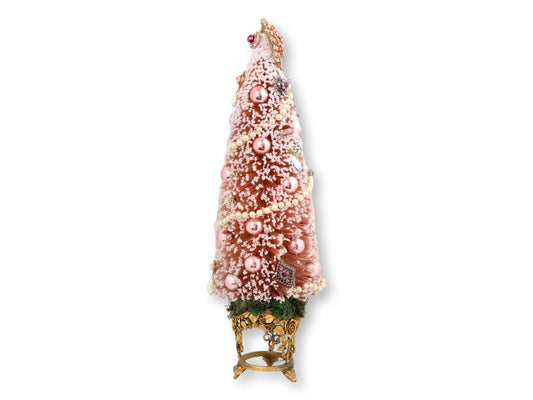 Pink Champagne Vintage Jewelry Bottle Tree