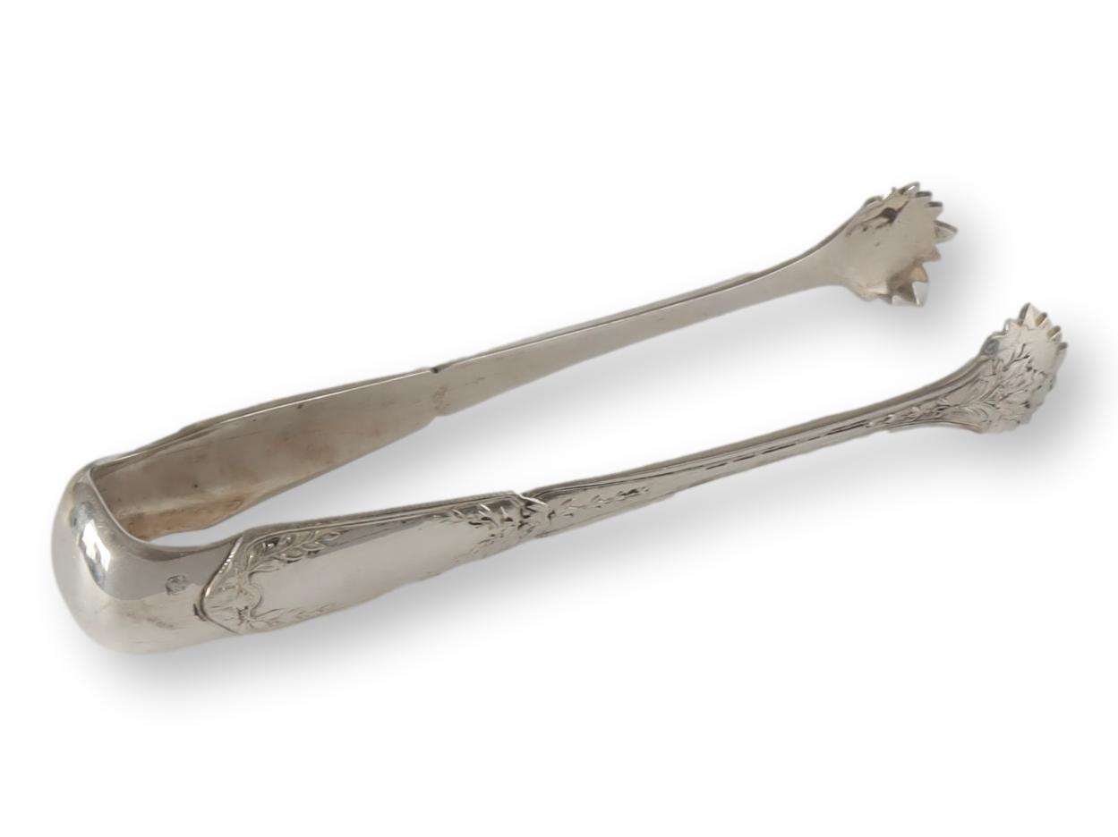 Early 1900s French Silver-Plate Tongs