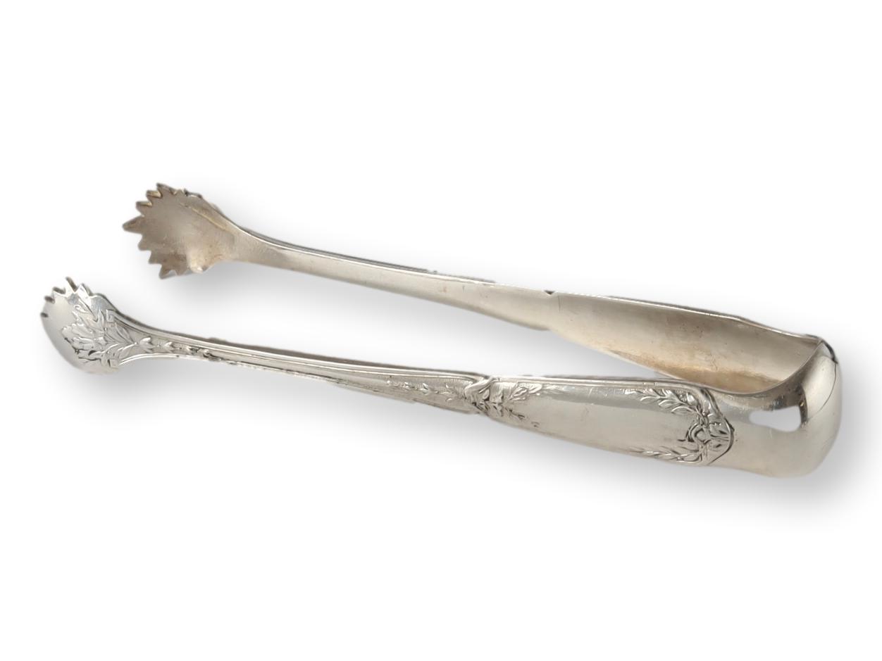 Early 1900s French Silver-Plate Tongs