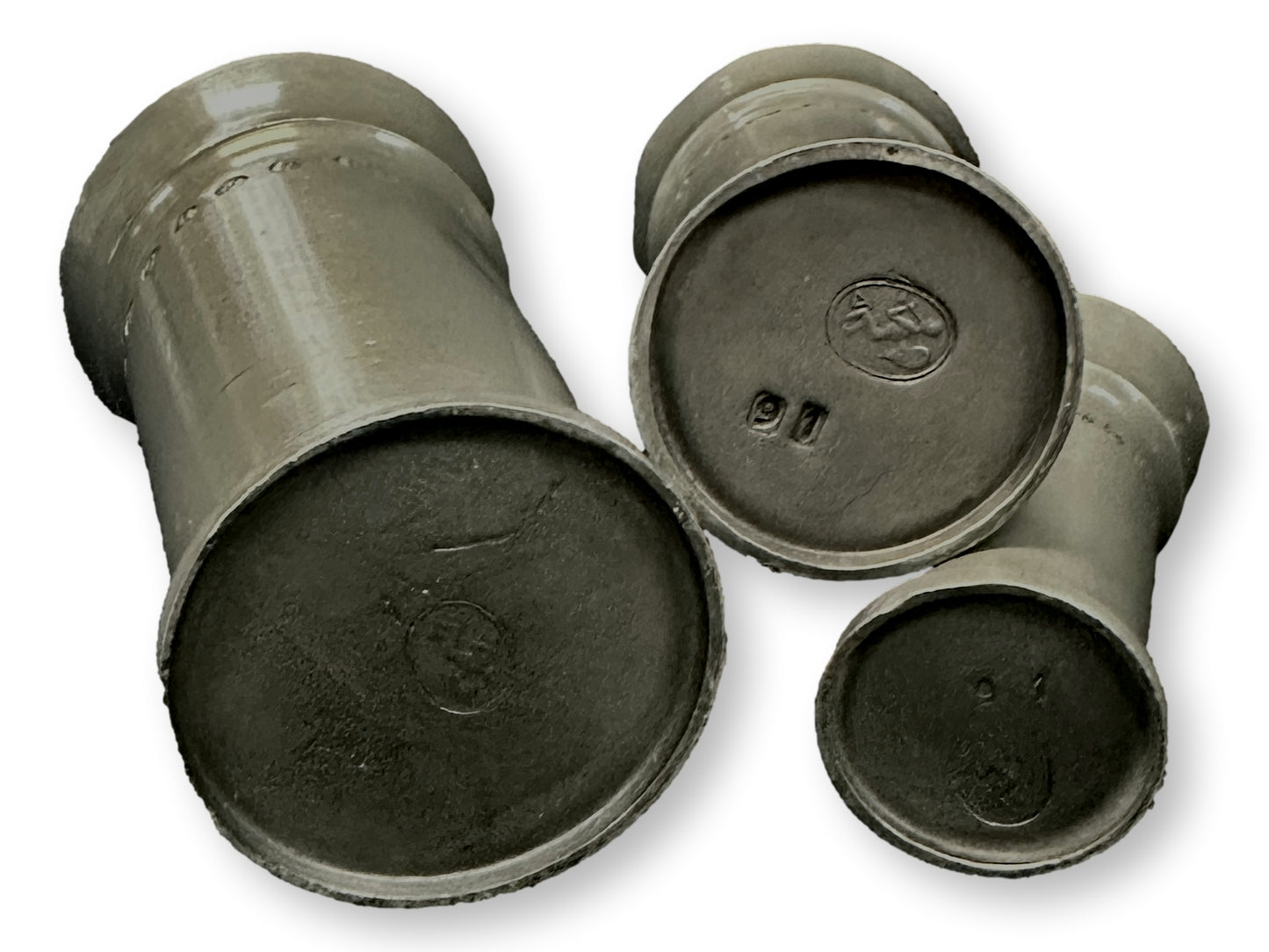 Antique Pewter Measures, Set of 3