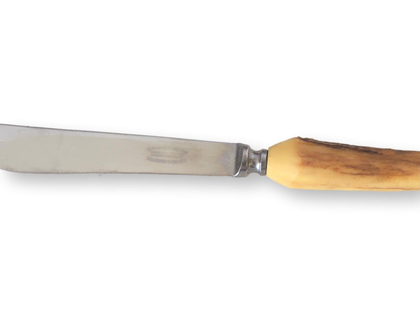 Midcentury German Solingen Stag-Horn Steak Knives, Set of 6