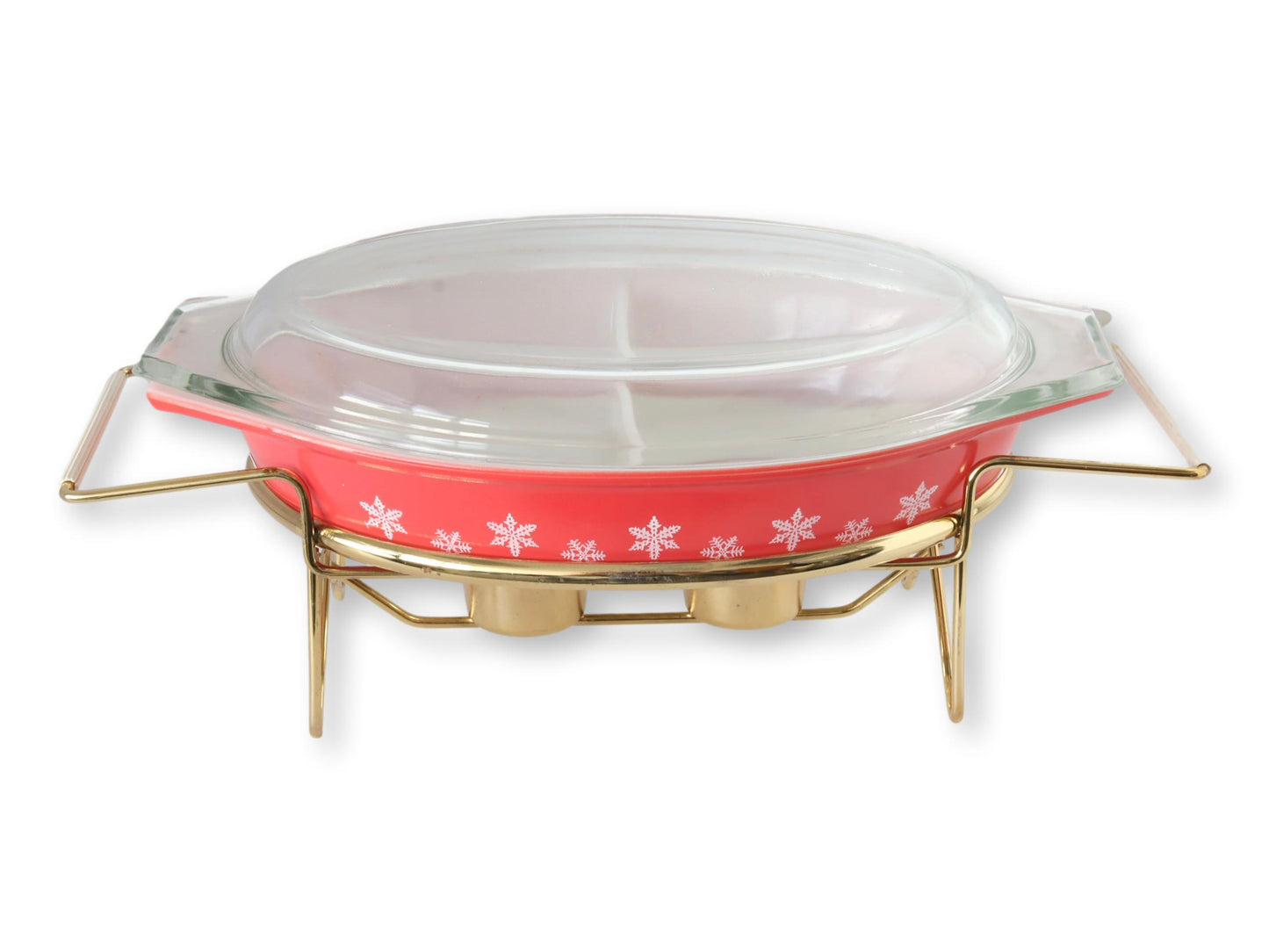 1960s Pyrex Snowflake Chaffing Dish