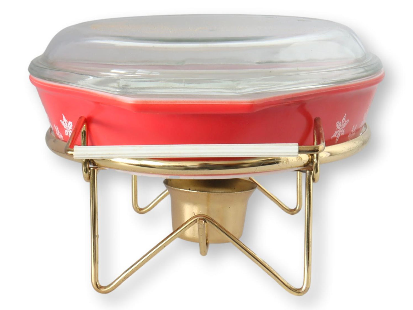 1960s Pyrex Snowflake Chaffing Dish