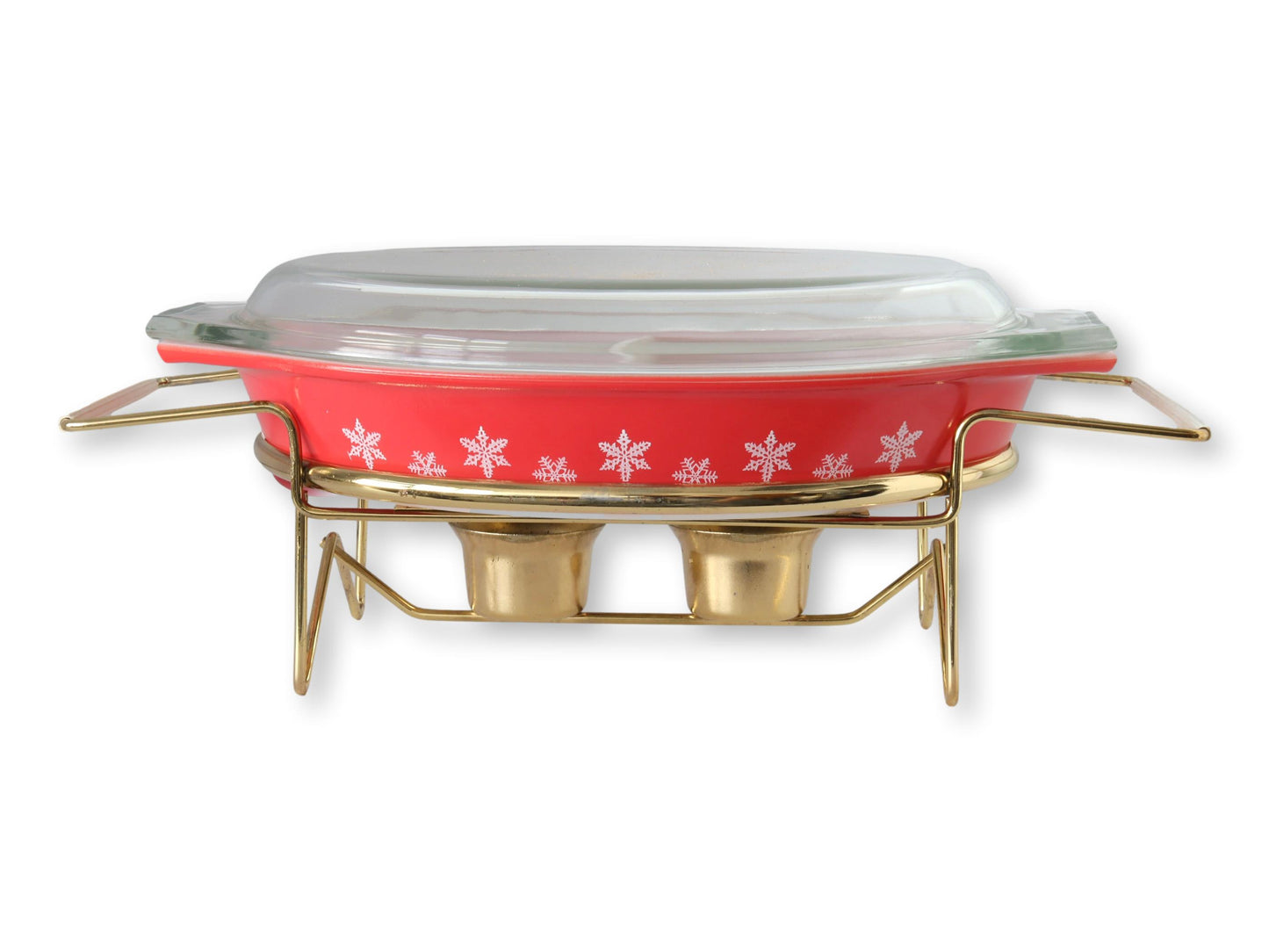 1960s Pyrex Snowflake Chaffing Dish