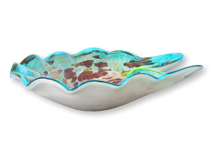 1950s Murano Glass Leaf Bowl