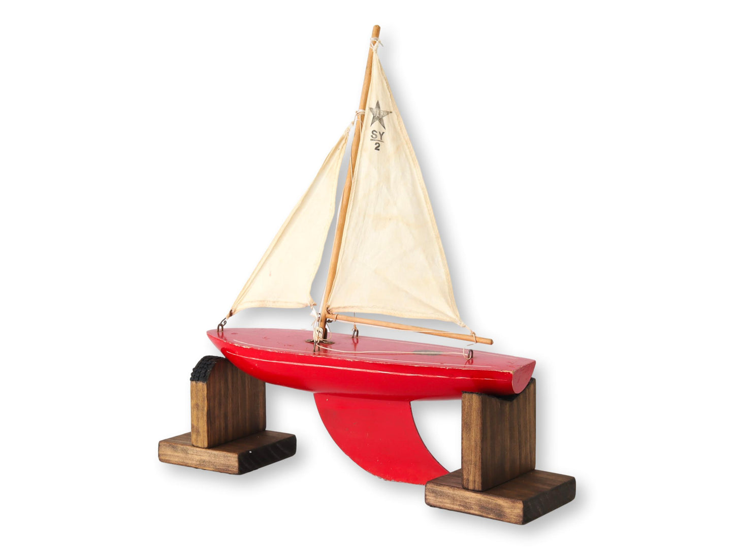 Midcentury English Pond Boat w/ Stand