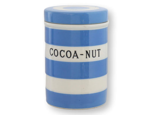 Rare Early 1900s T.G. Green "Cocoa-Nut" Cornishware Canister