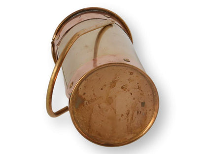 Vintage Brass & Copper Match Scuttle W/ Striker