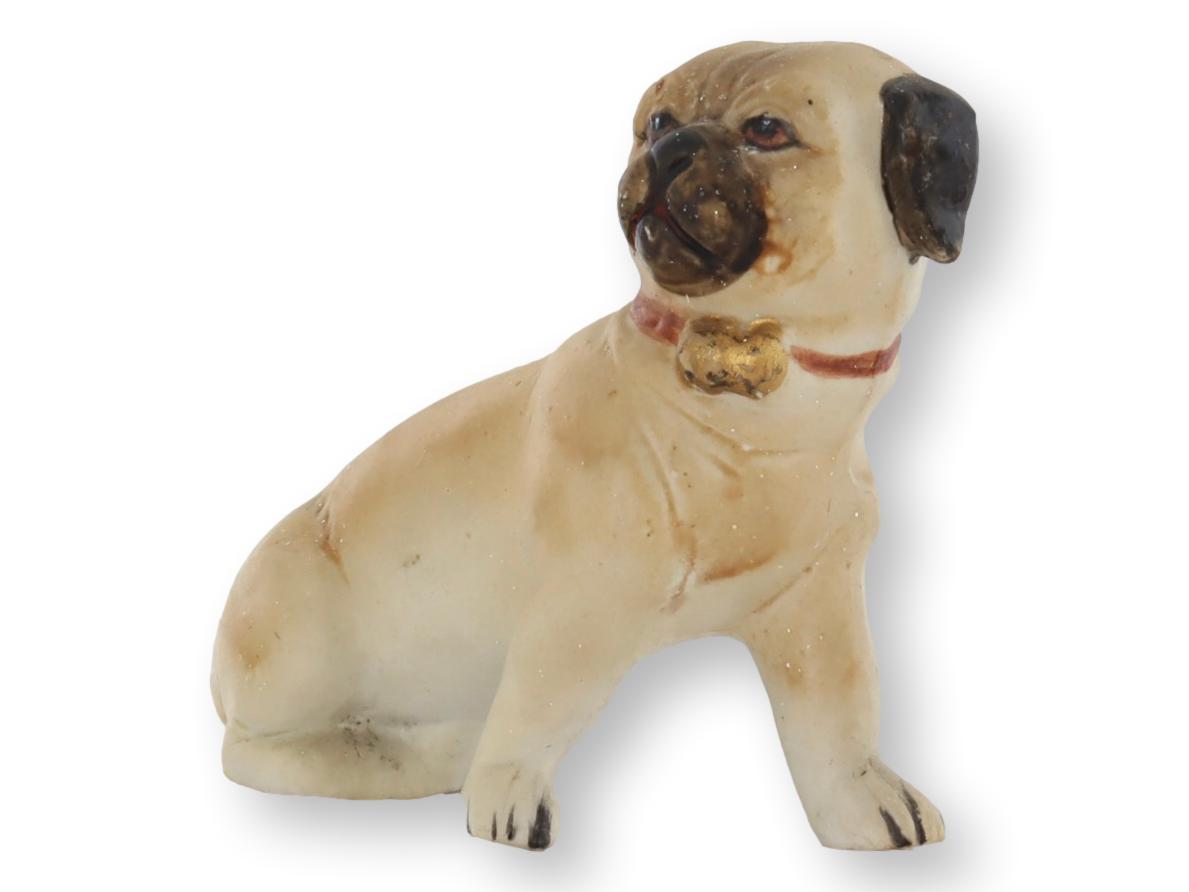 Antique Staffordshire Porcelain Pug