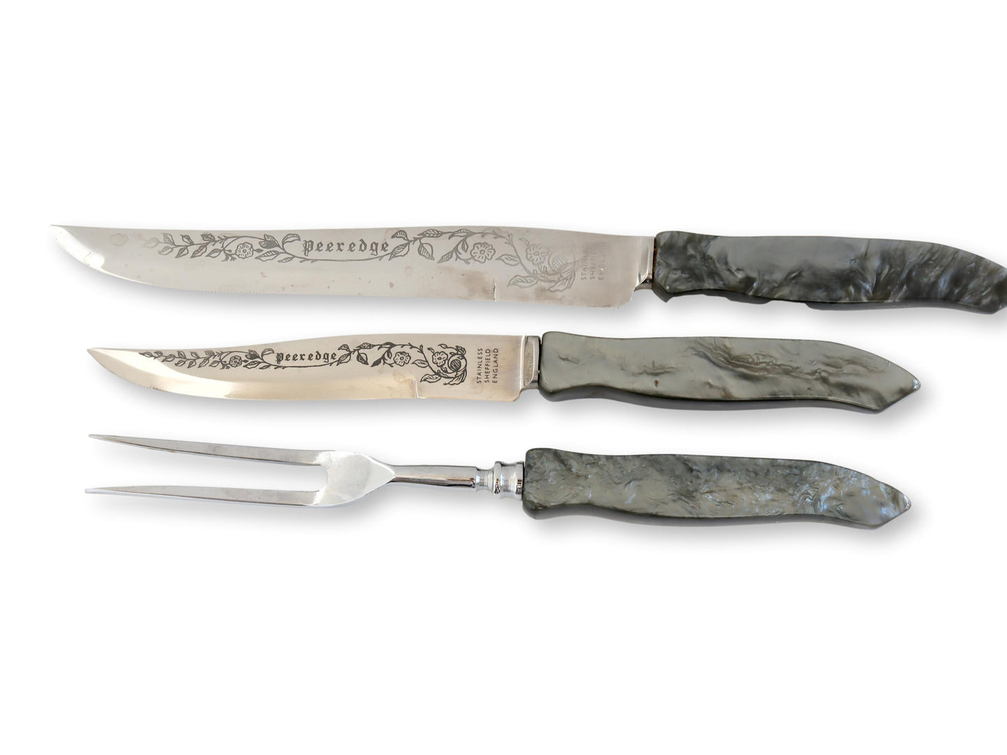 1940s Sheffield Faux Pearl Carving Set