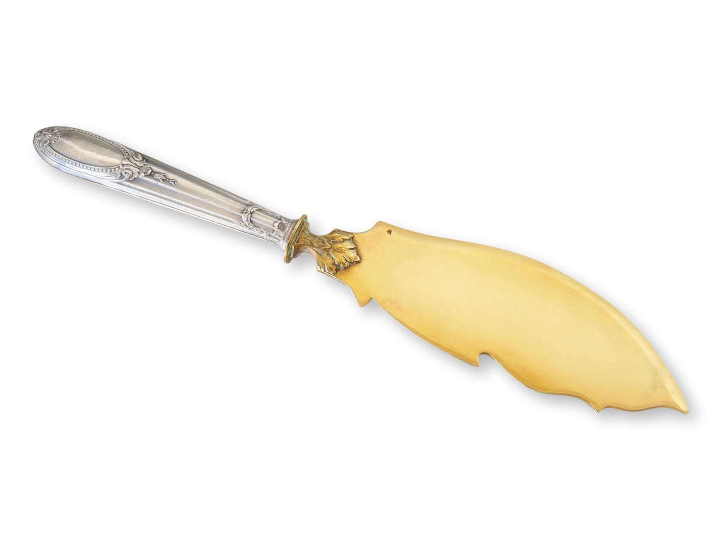 Antique French Sterling Silver & Gilt Cake Server