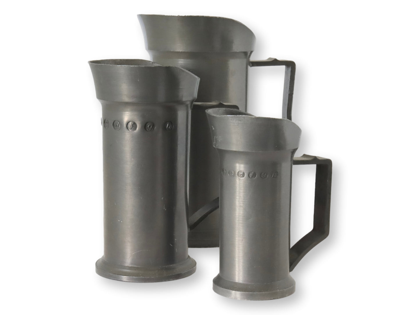 Antique Pewter Measures, Set of 3