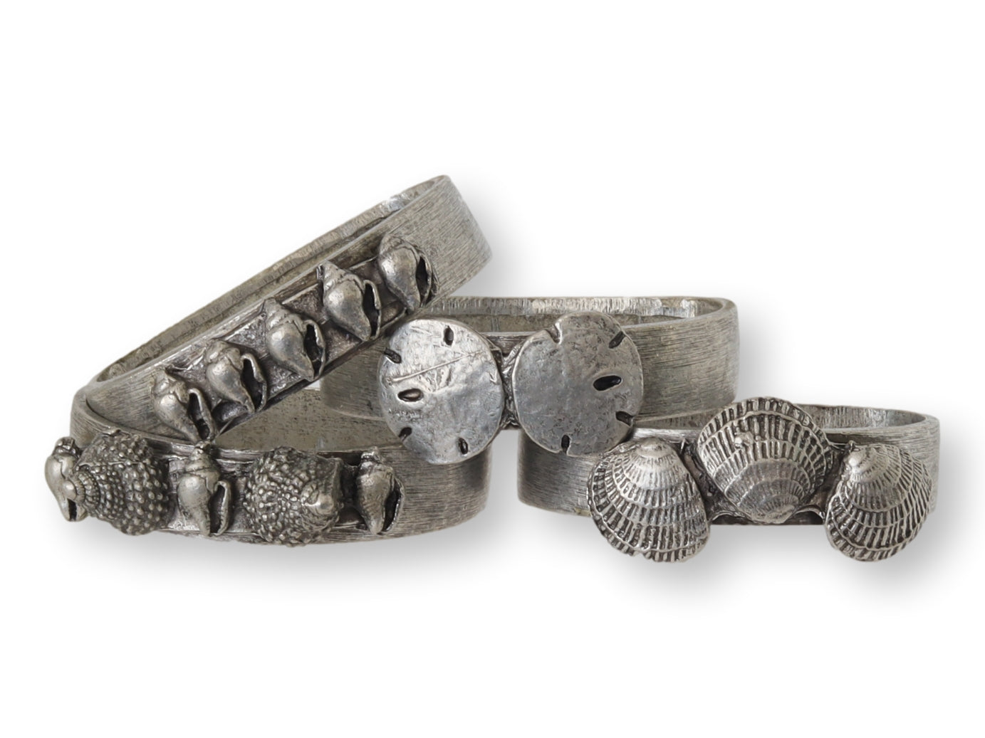 Pewter Seashell Napkin Rings (Set of 6)
