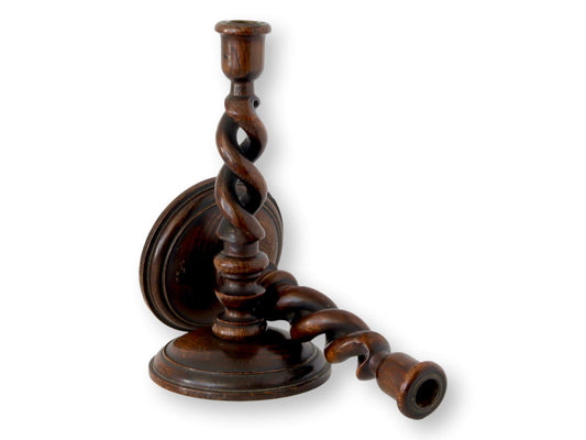 Antique English Open Twist Candlesticks