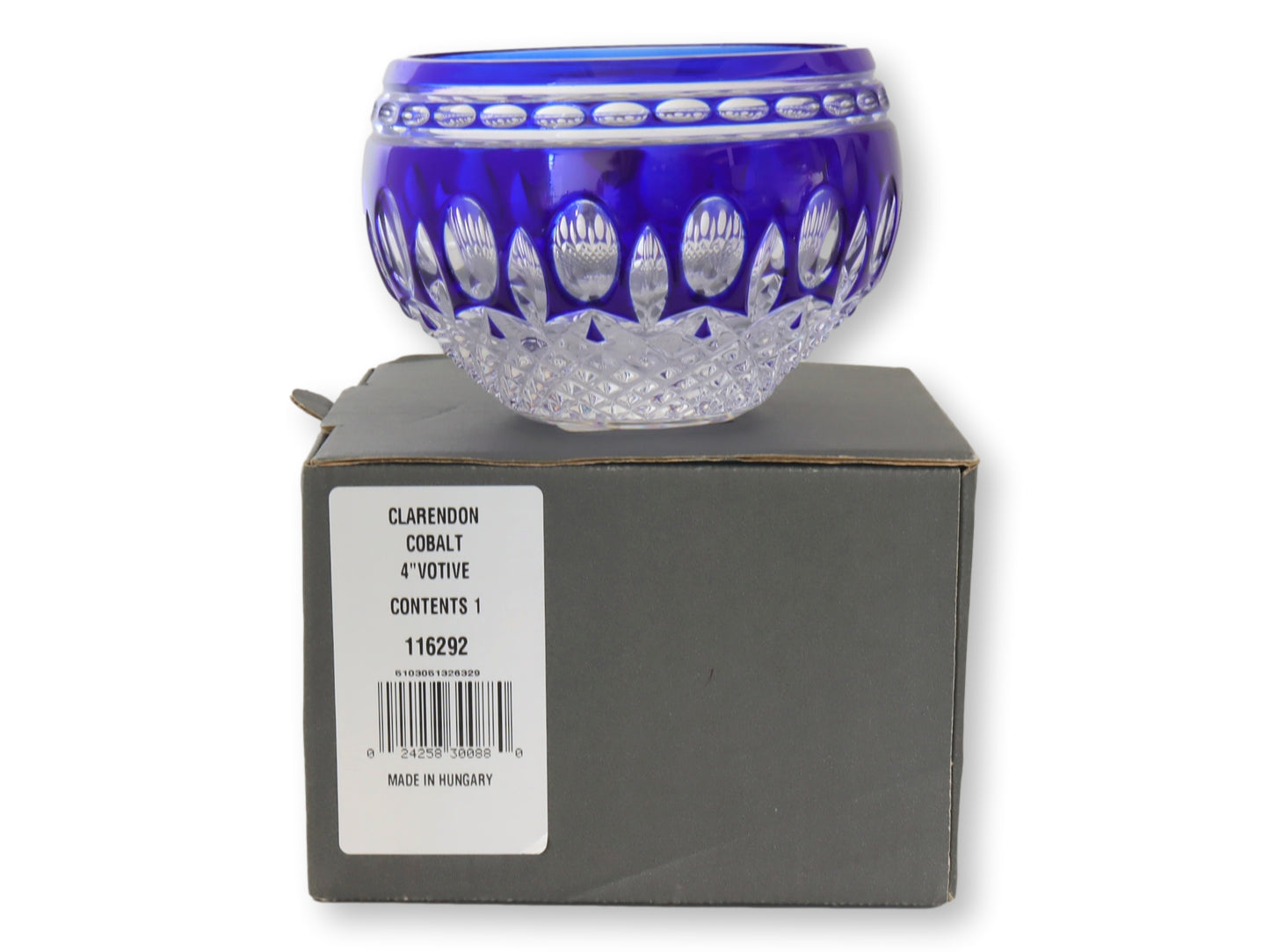 Vintage Waterford Clarendon Cobalt Votive Candleholder